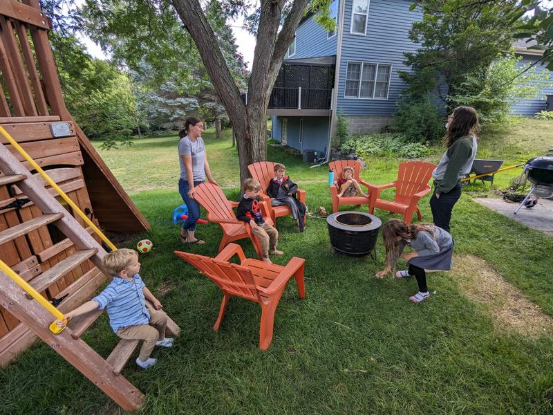 Chilling around the fire ring