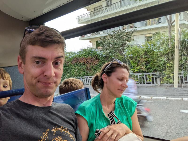 Sara actually fell asleep on this bus.