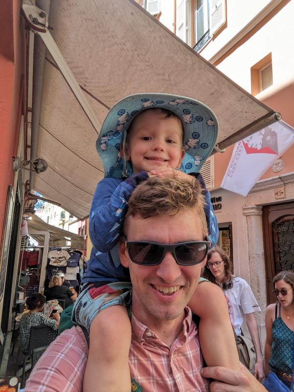 Walking through town