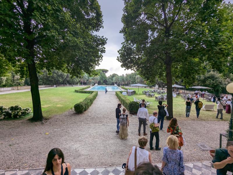 The back lawn at the banquet