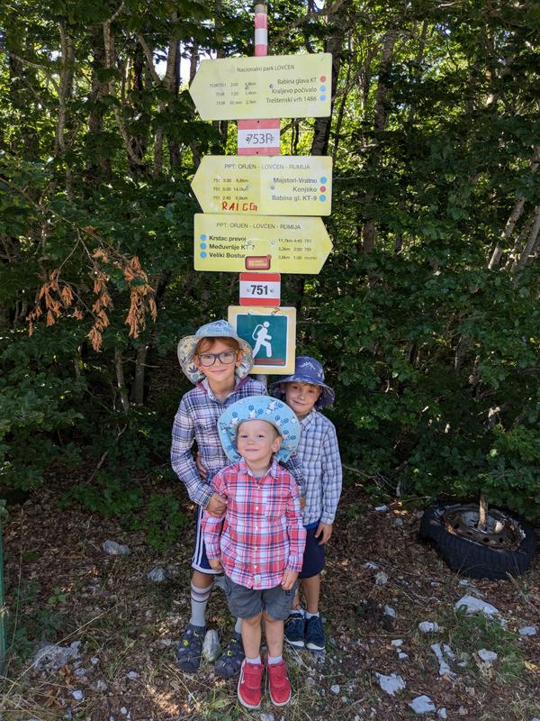 At the beginning of our hike