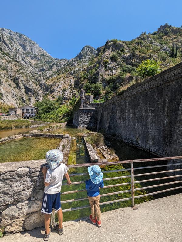 Looking out from the North gate