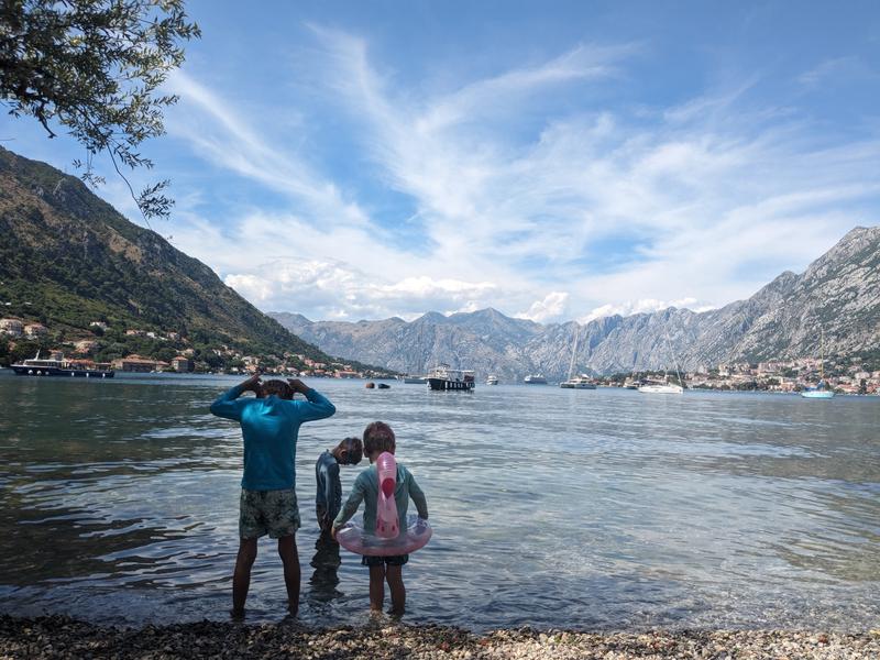 Quick dip in the Sea