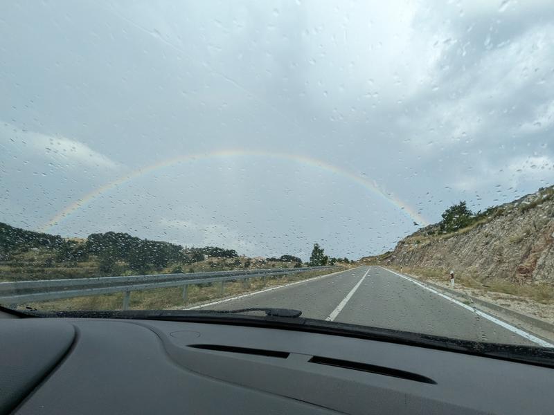 The rainbow did not appropriately prepare us. . .