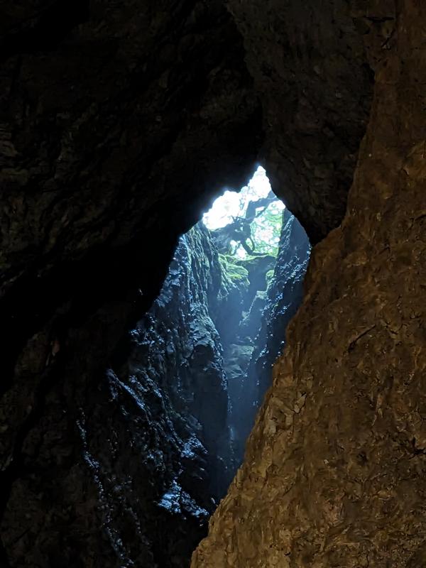 The original entrance to the cave