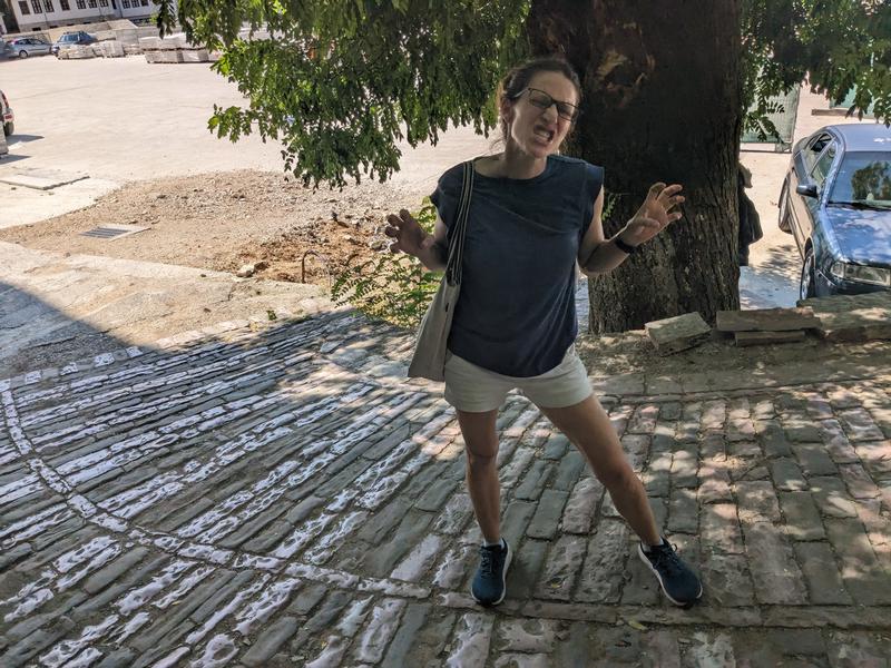 Mom keeping the boys entertained