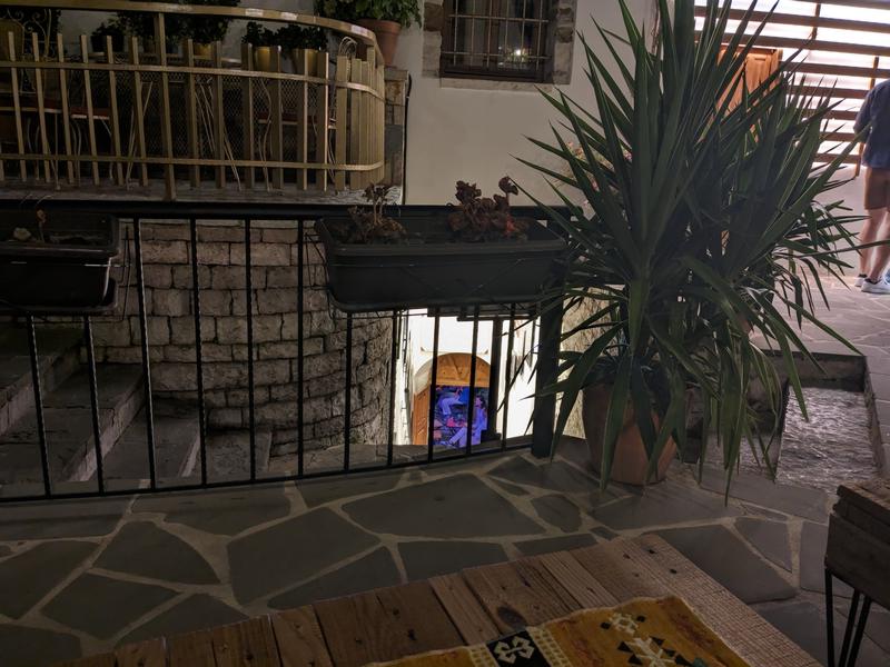 The view of our door from the terrace.