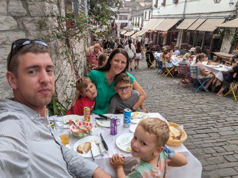 We practiced our accents at dinner