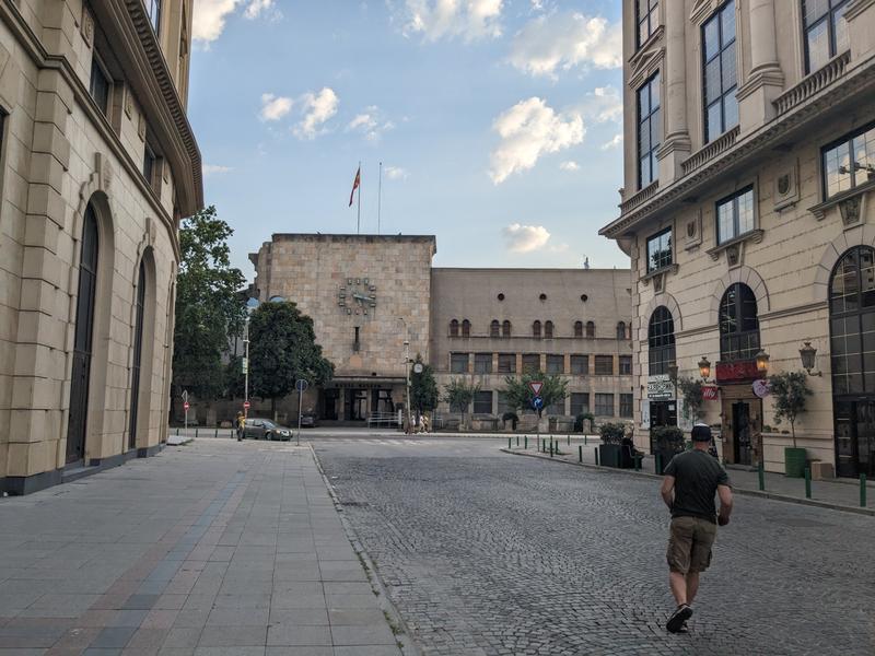 The old train station.  The clock stopped in 1967 when the earthquake hit