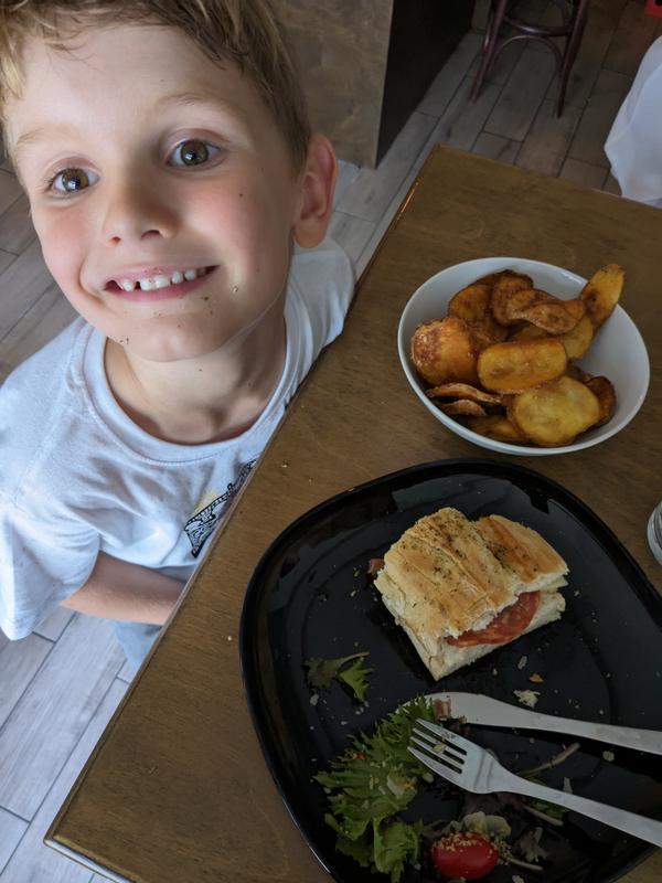 Watching international track and field int the stadium bar