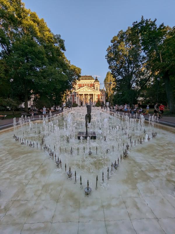 Fountains in one of the main parks