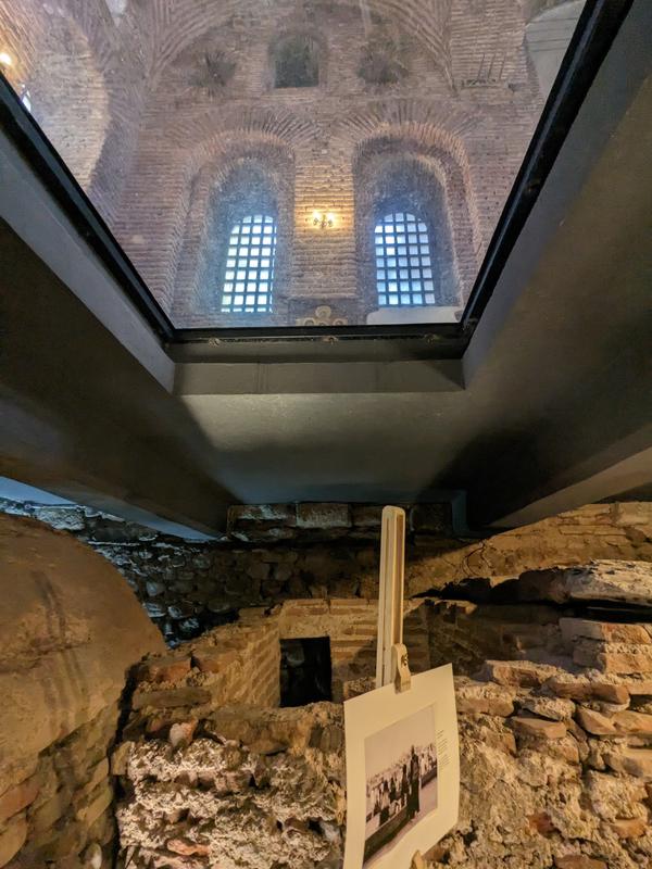 View of the church from the crypt