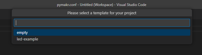 specify empty project