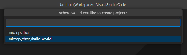 create the project in a subfolder