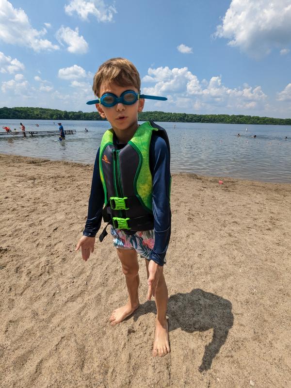 goggles are important at the lake