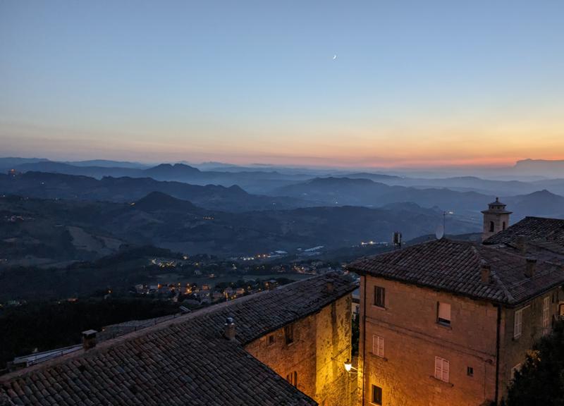 Dusk in San Marino