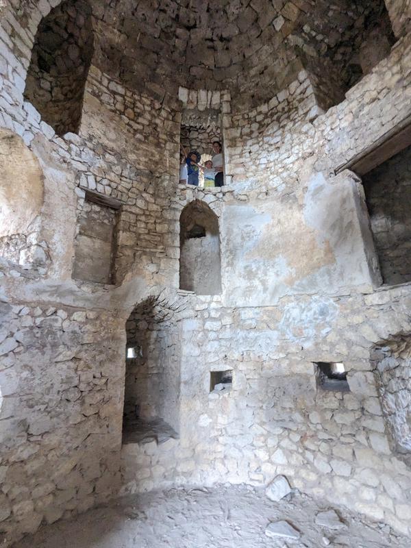 Inside the tower