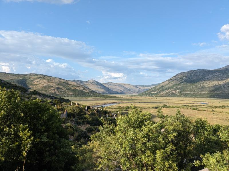 View back towards the lake