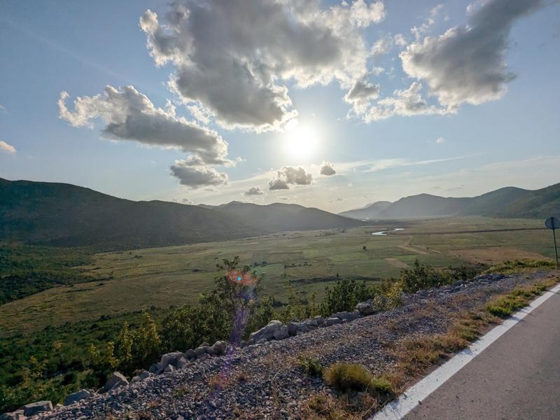 View back towards the Trebisnjica from the M6