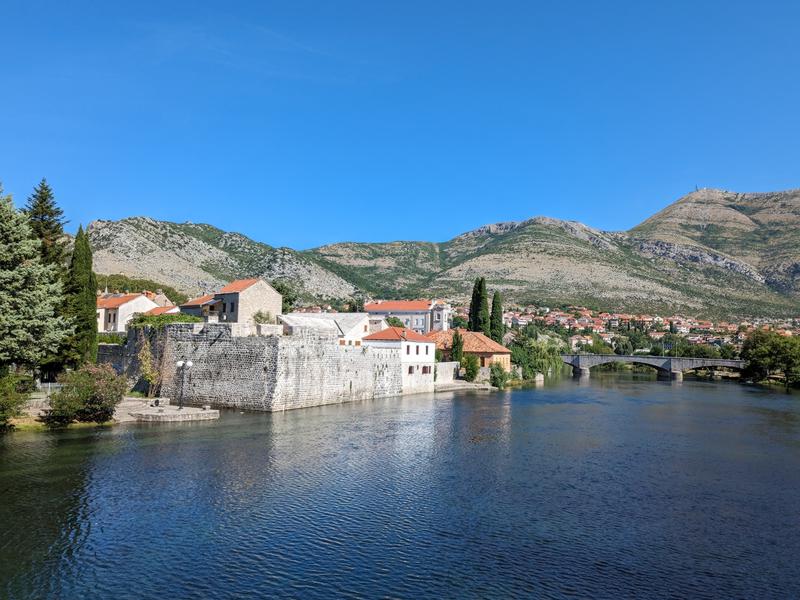 View of the city walls from the Trebisnjica river