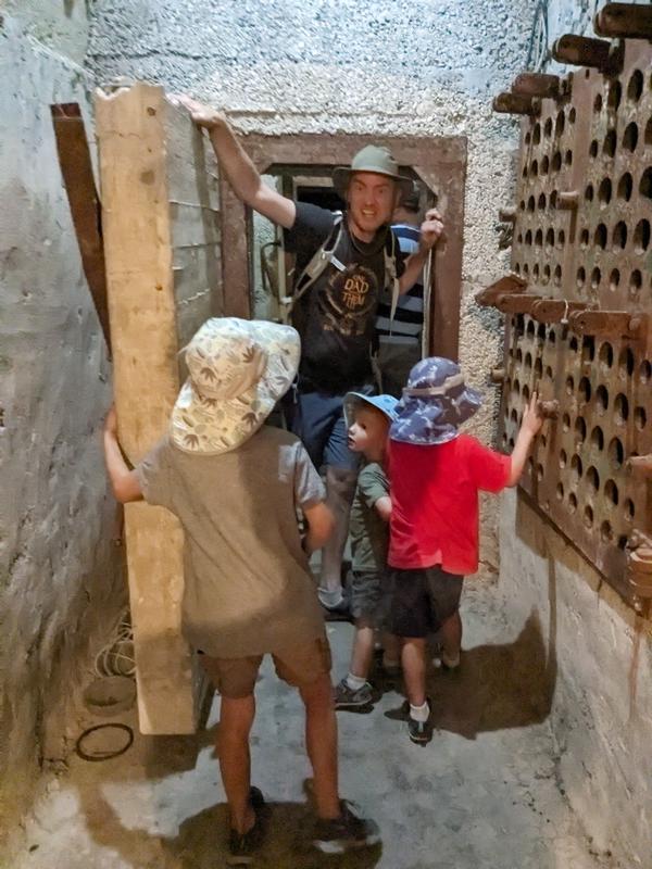 Bunker tour...just going to close that door kids.