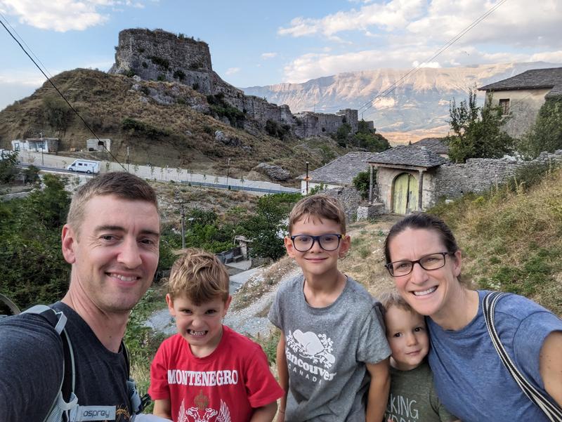 A view of the castle's backside