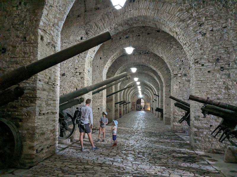 Artillery display inside the castle