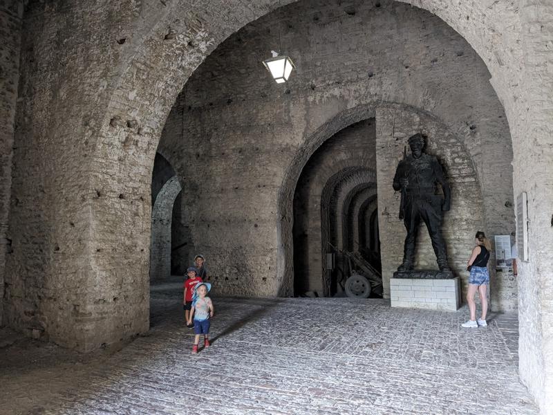 Walking out of the bowels of the castle