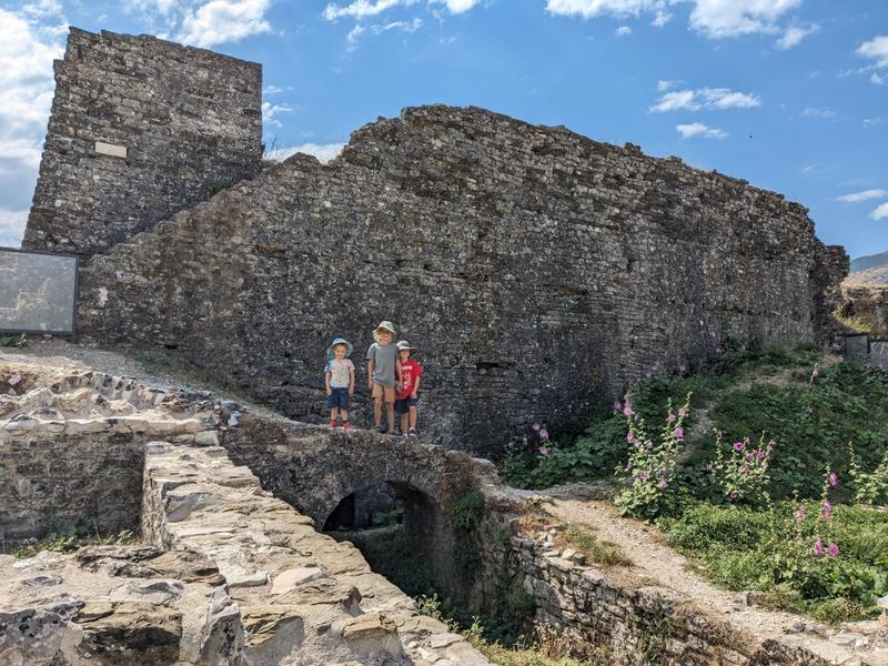 Exploring the castle ruins
