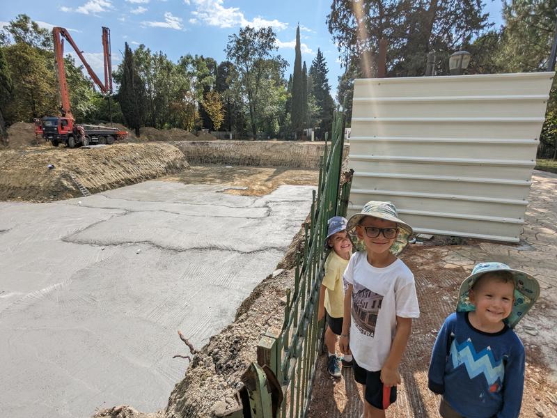 Watching the concrete dry