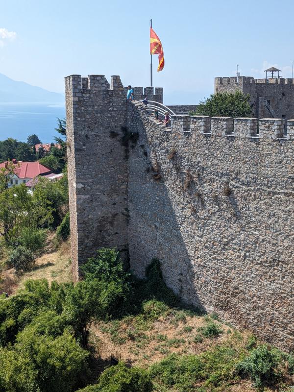 Long shot of Mom and the kids