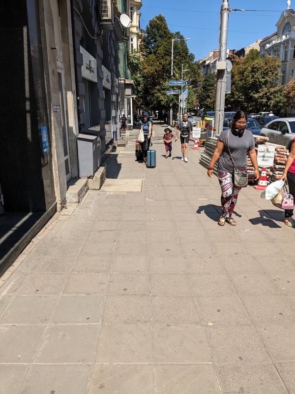 Walking from the bus station