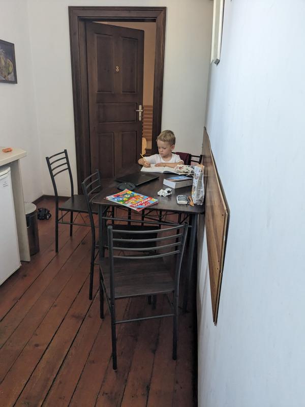 Max woke up early to work on his journal