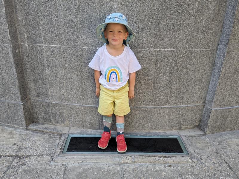 Max showing off his new shirt