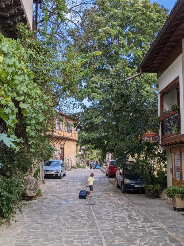 Sam, leading the way to our place