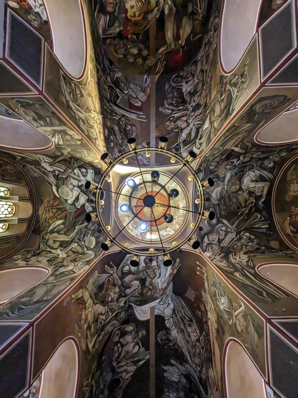 The inside of a very weird church