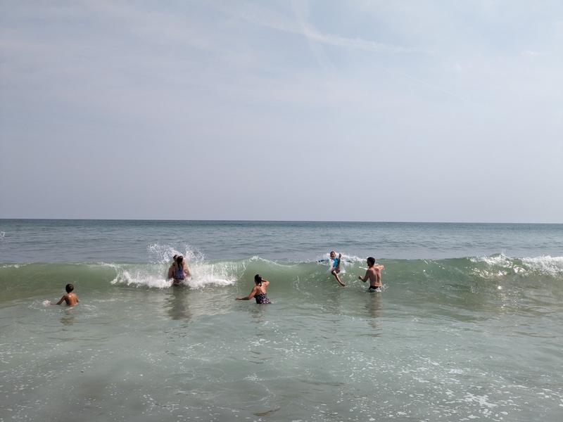 Playing in the water