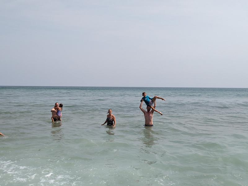 Playing in the water