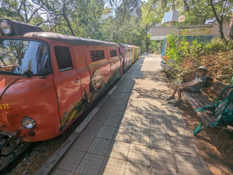 at the children's train station