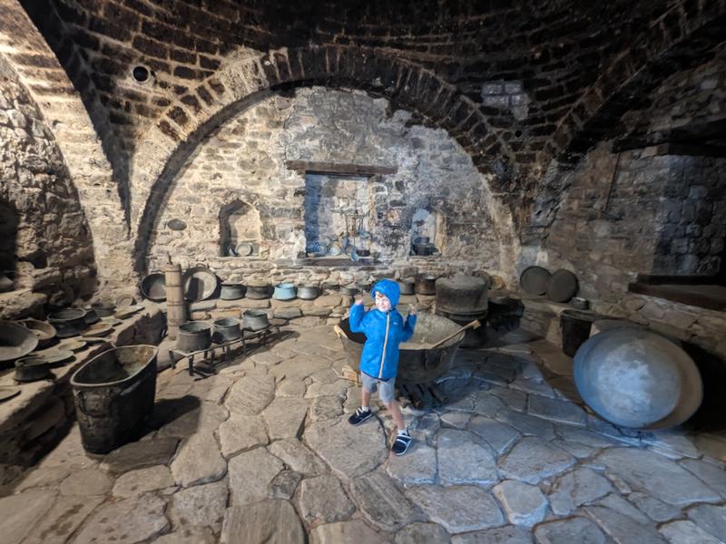 Inside the old kitchen